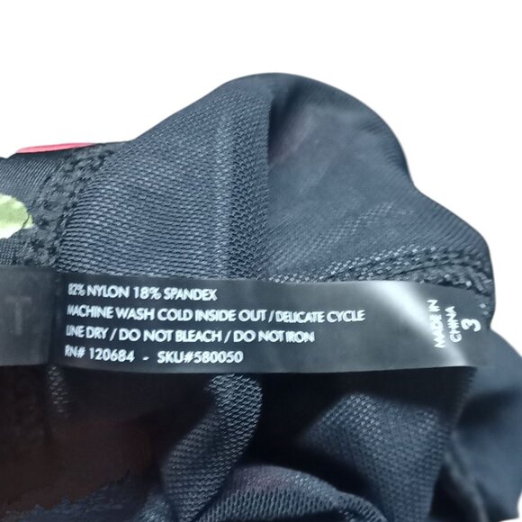 Torrid's Retro Inspired Sexy Sz 3 Black Cherry Rushed Halter One Piece Swimsuit - Picture 5 of 13